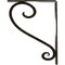Ekena Millwork Edwards Wrought Iron Bracket, (Single center brace), Antiqued Warm Silver 1 1/2"W x 7 1/2"D x 10"H BKTM01X07X10SEDAWS - alternate 7